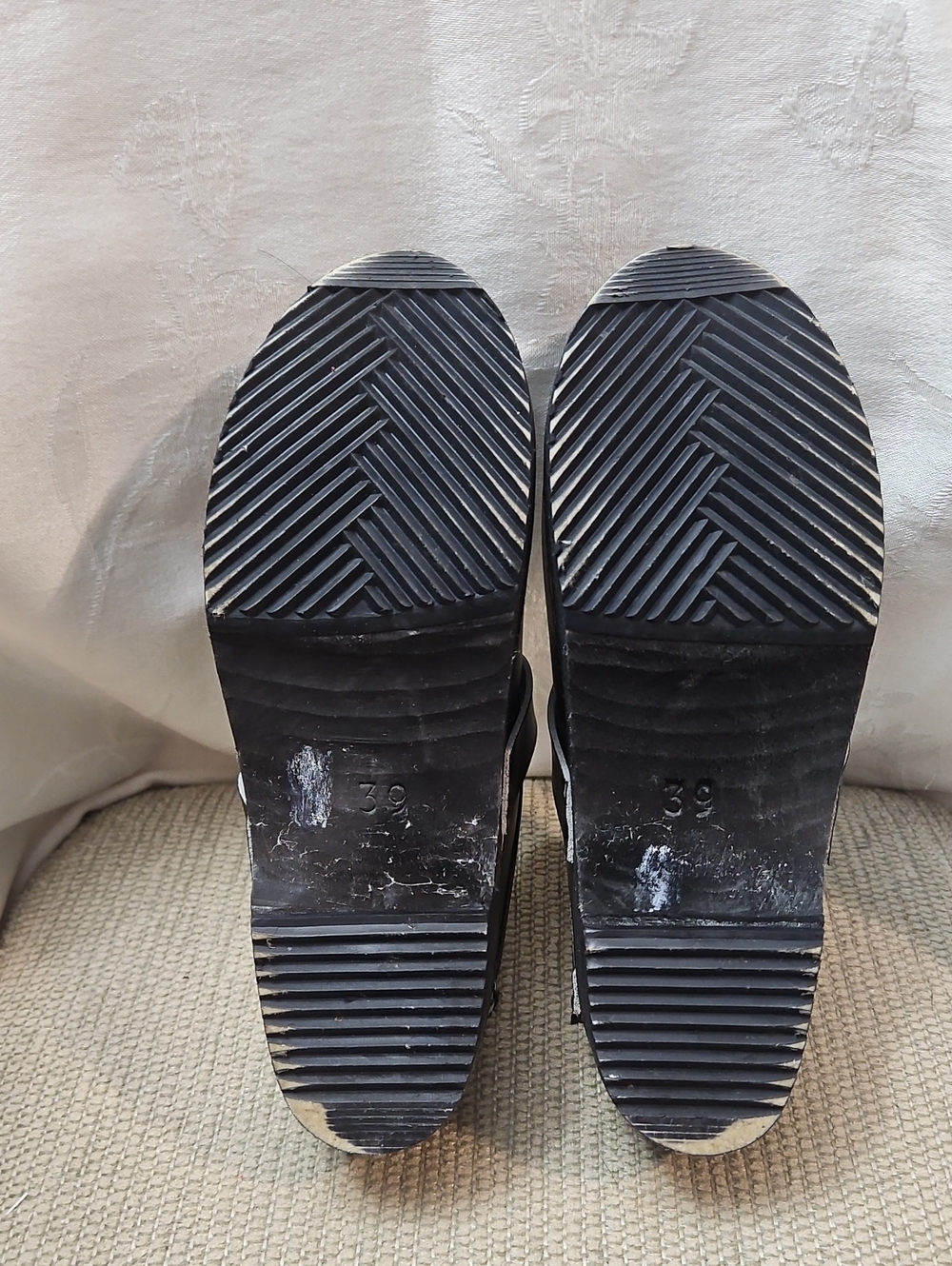 AM World of Clogs Black Leather Clogs Women 8 EU 39 Swedish Style - Picture 11 of 12